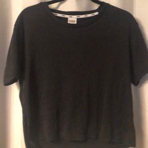 Pink Black Cropped Tee